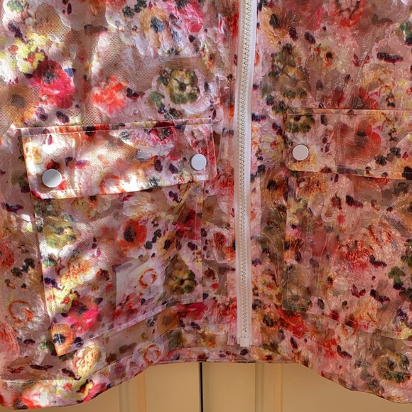 TopShop Floral Rain Jacket - Picture 3 of 4